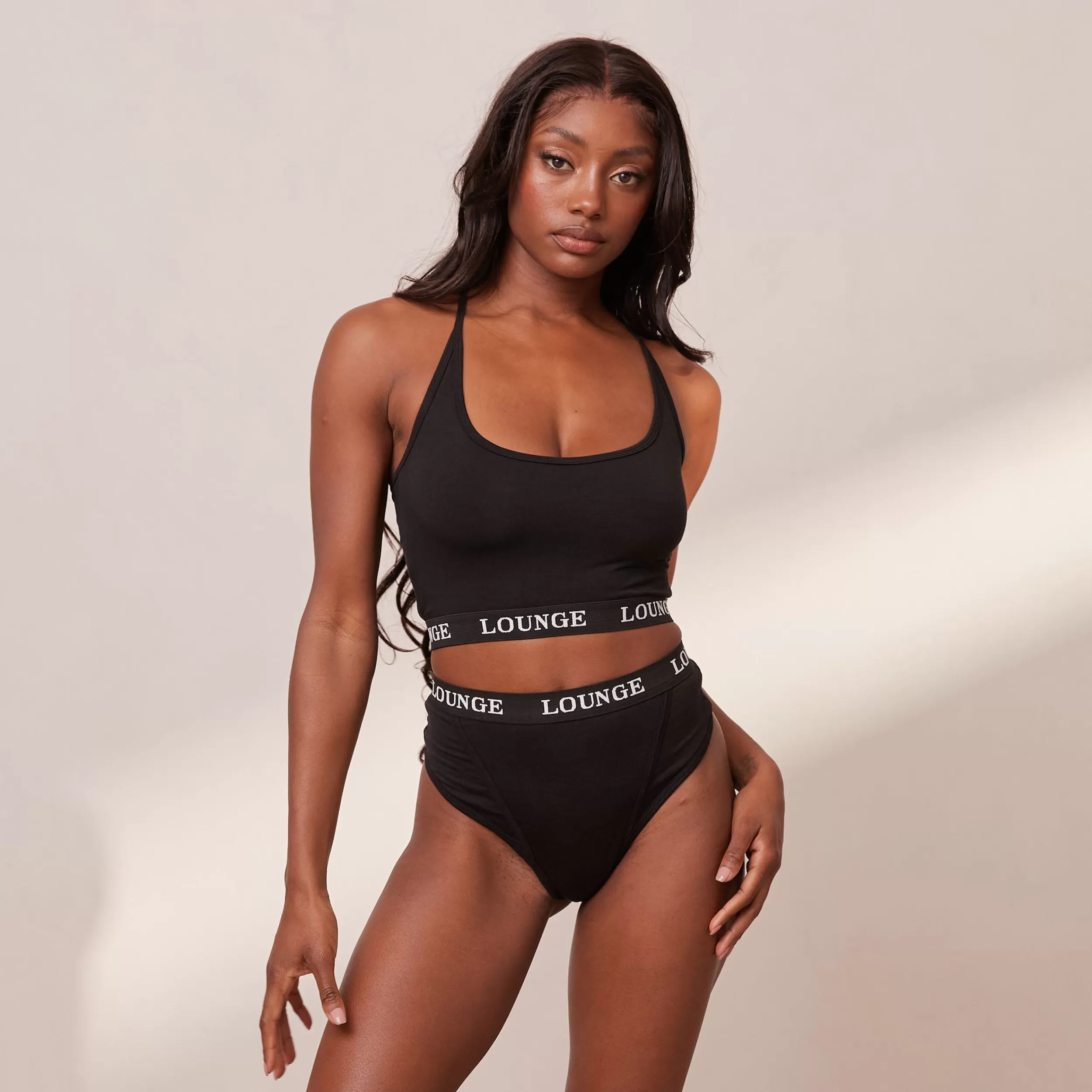 Bamboo Basic Bralette und String/Slip Set - ^Lounge Shop