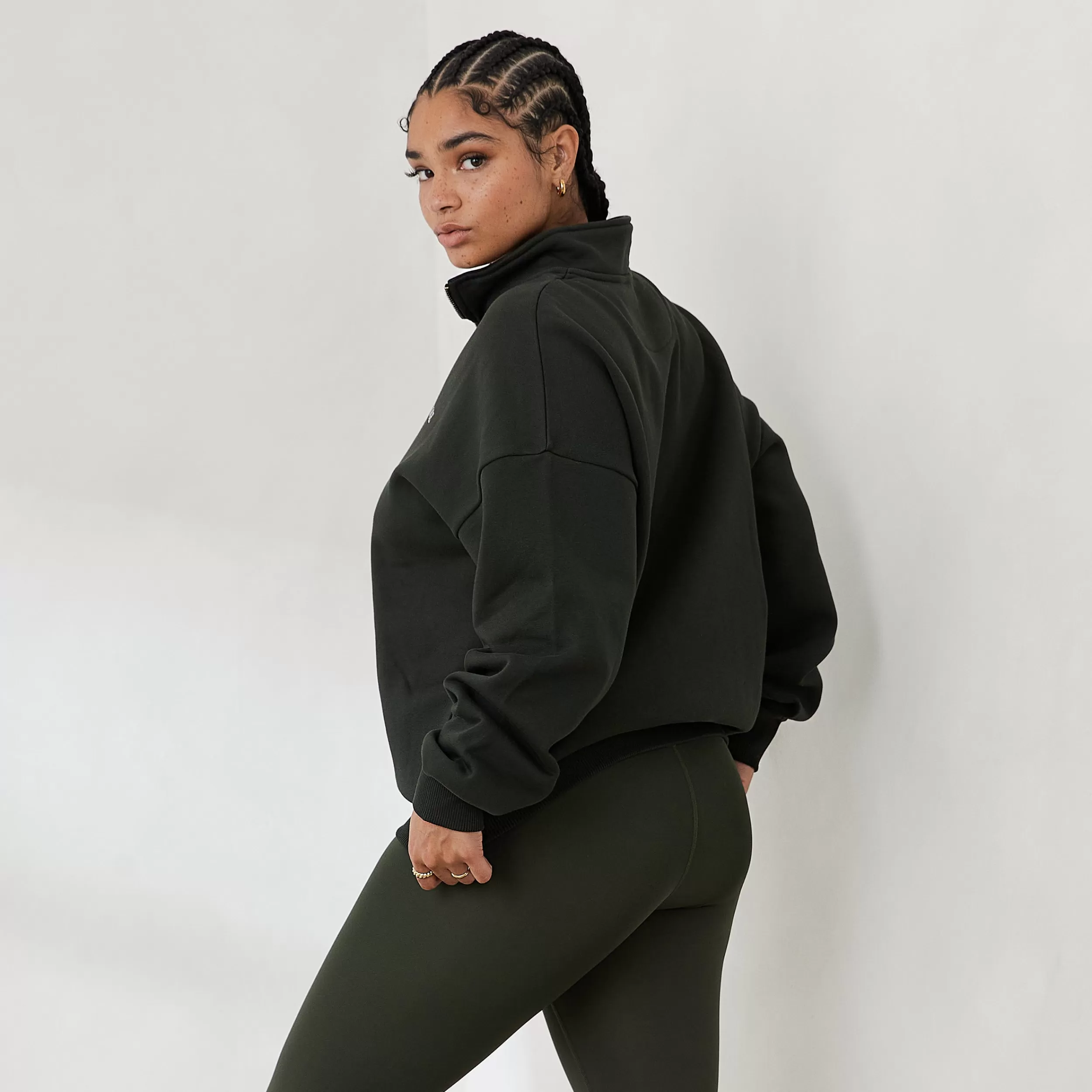 Essential Übergrößes Quarter Zip Jumper - ^Lounge Flash Sale