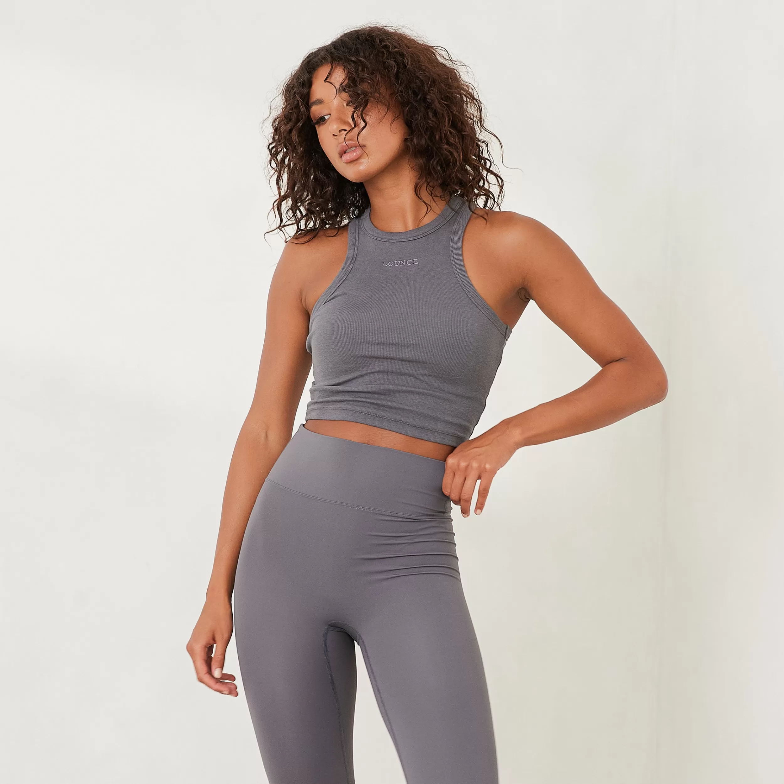 Essential Geripptes Racerback Top - ^Lounge Store