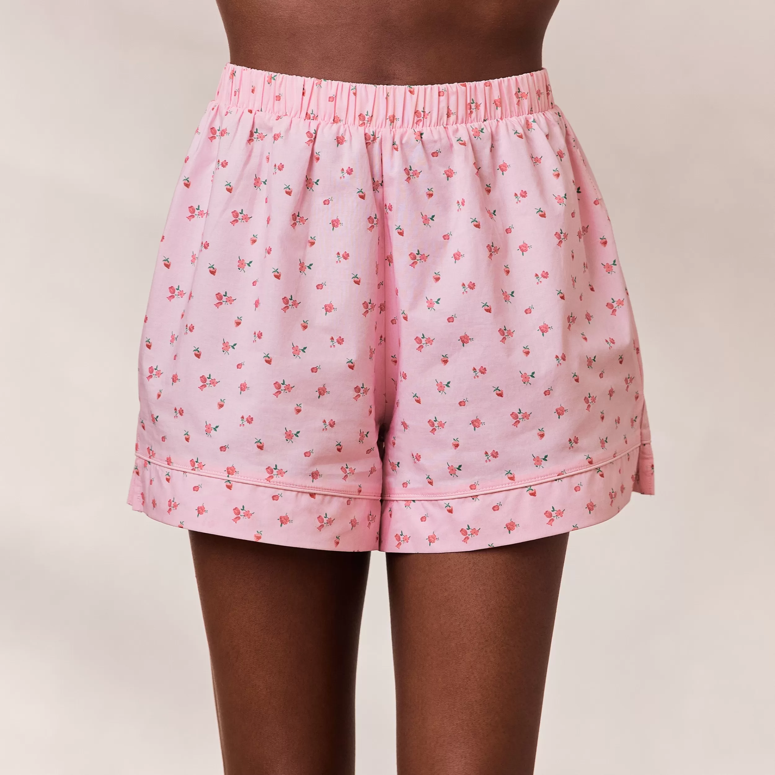 Floral Pyjama Shorts - Rosa Muster^Lounge New