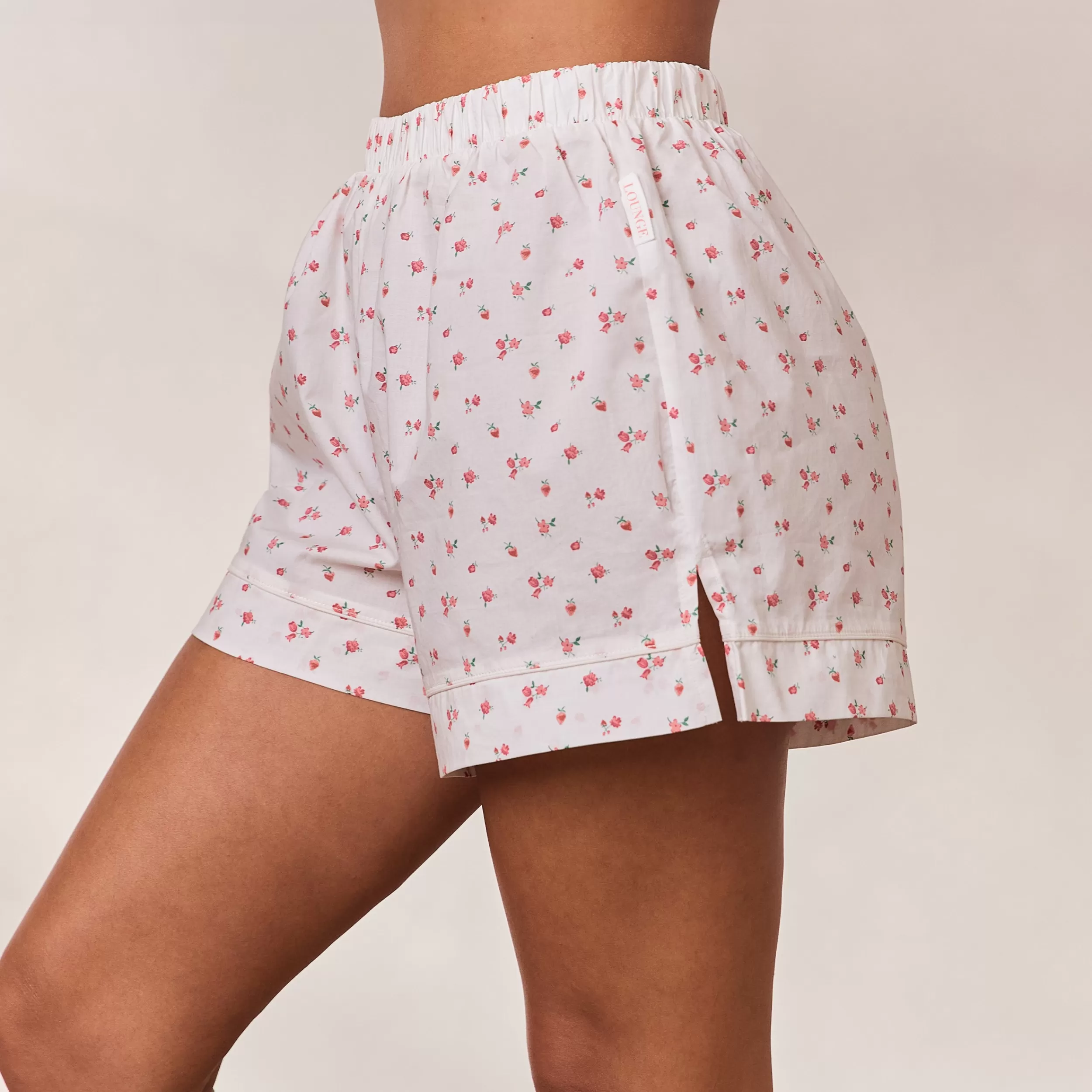 Floral Pyjama Shorts - Weiß Muster^Lounge Store