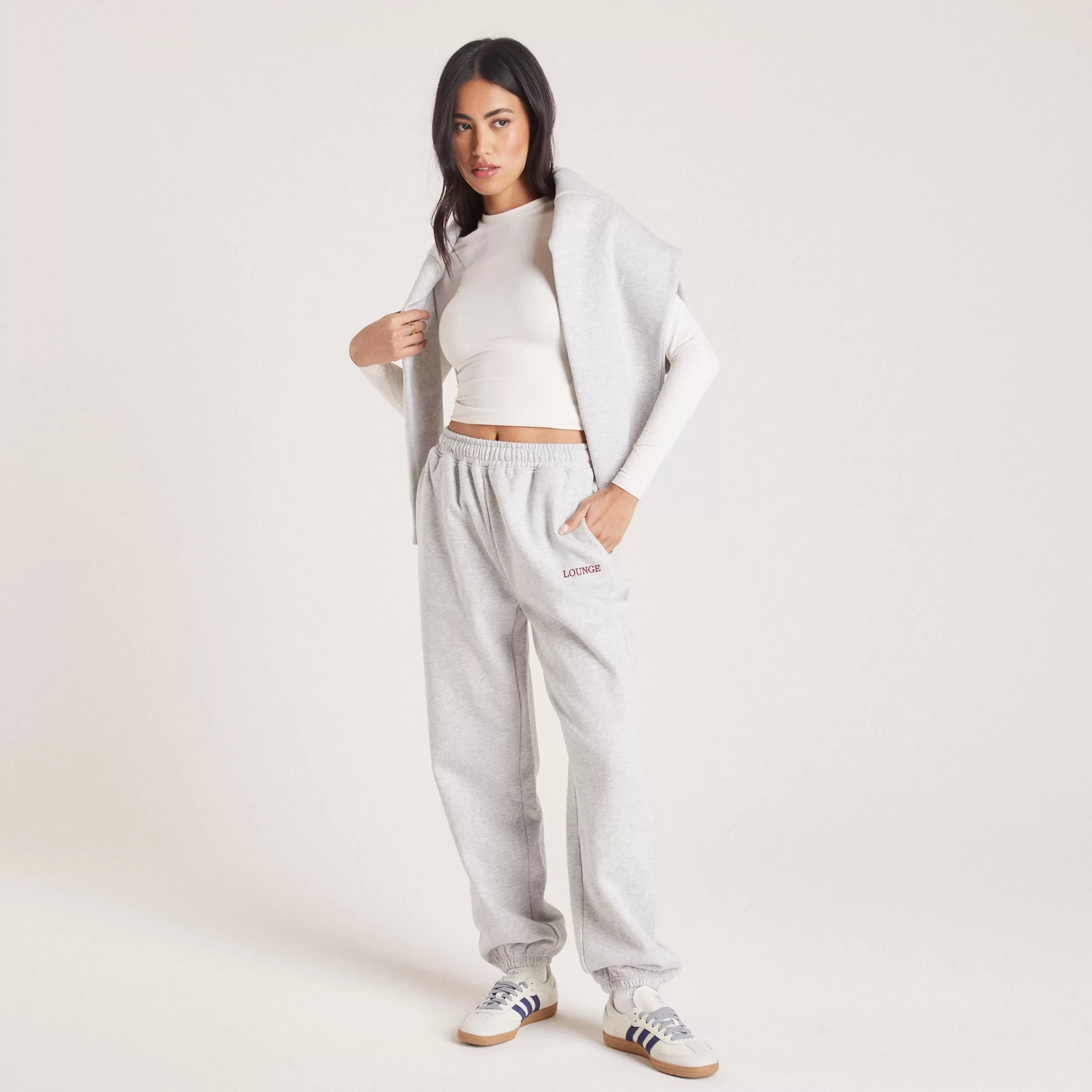 Jogginghose mit Bündchen - Grauer Melange^Lounge Store