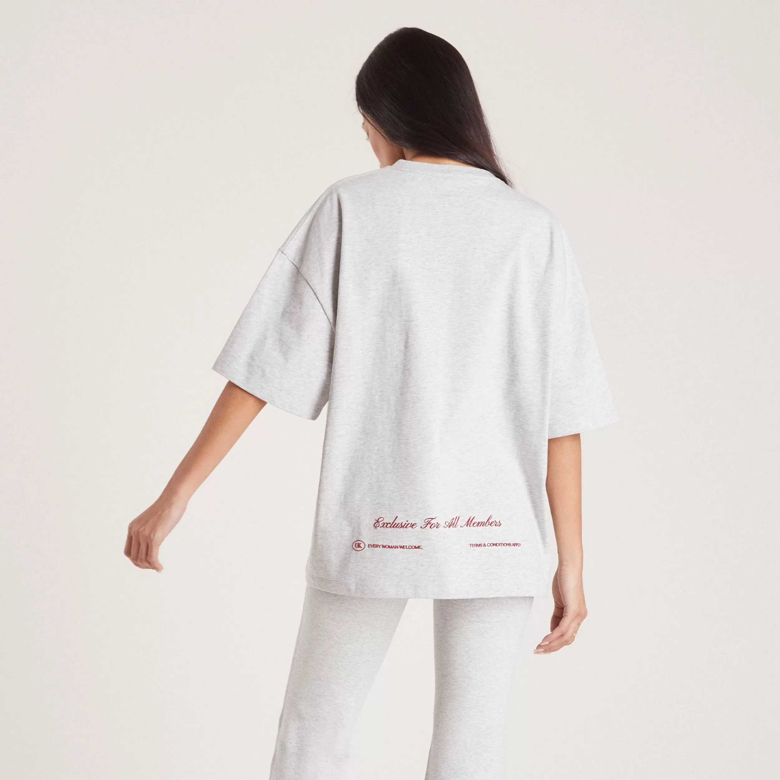 Kastenförmiges T-Shirt - Grauer Melange^Lounge Best Sale