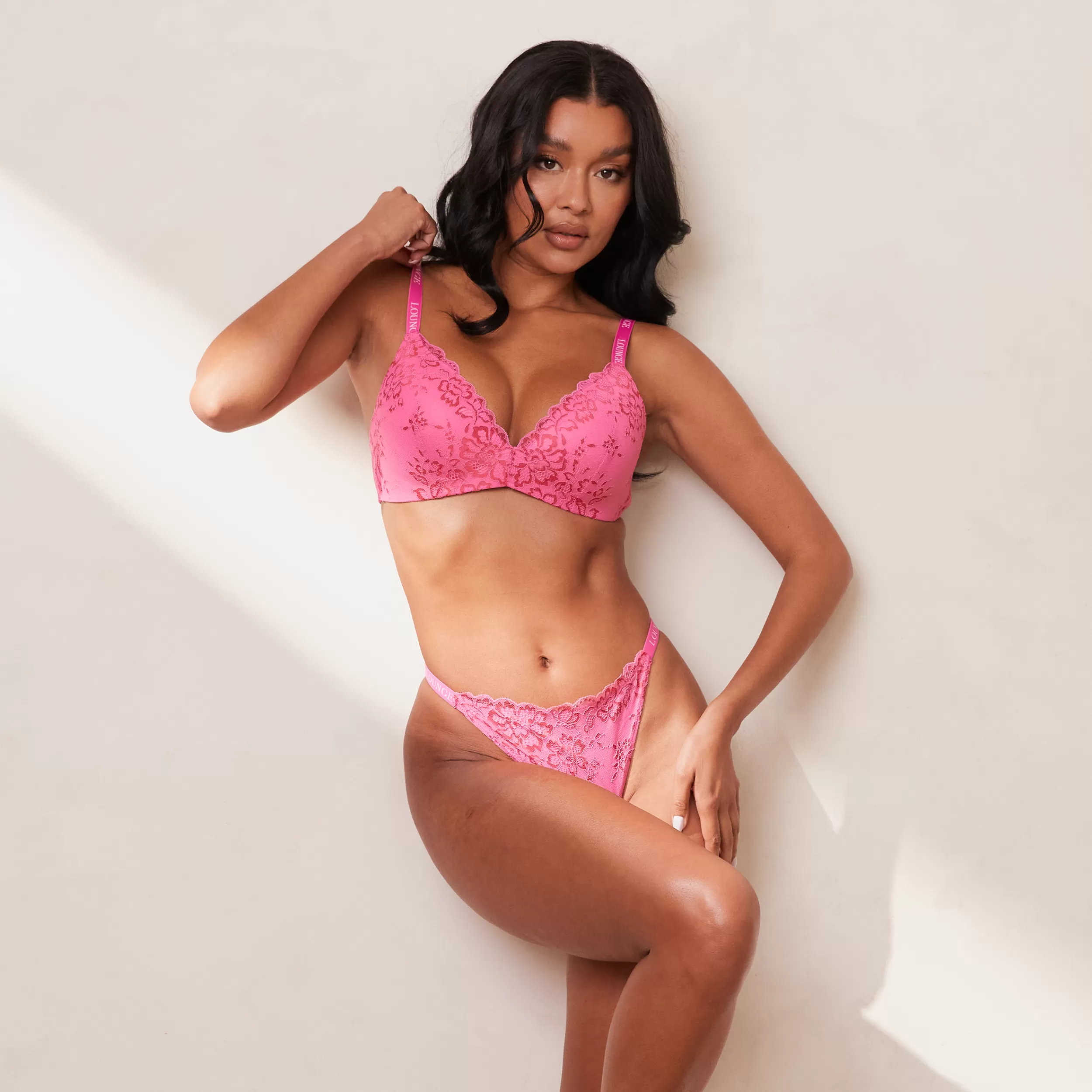 Lace Magic BH und String Set - Heißes Rosa^Lounge Outlet