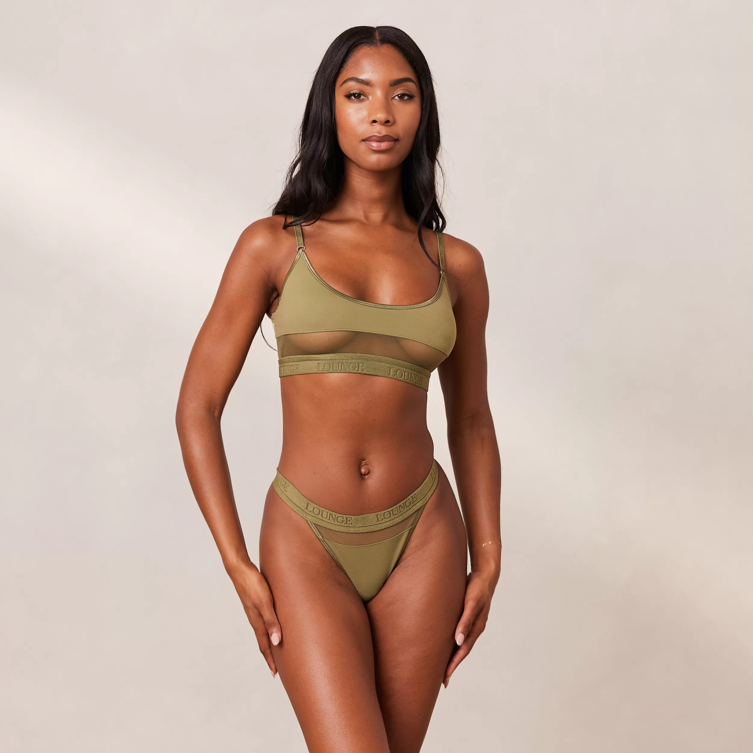 Mesh BH und String/Slip Set - ^Lounge Clearance