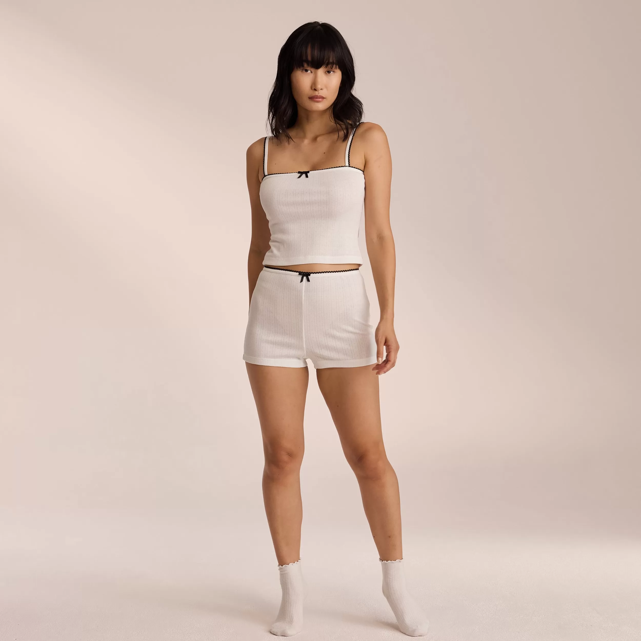 Pointelle Pyjamashorts - ^Lounge Fashion