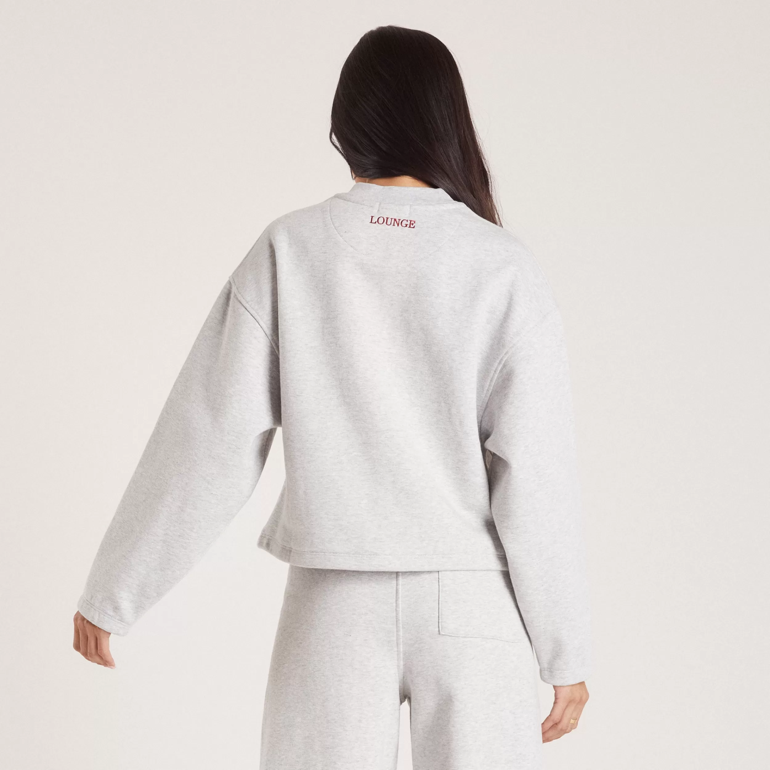 Pullover mit Viertel-Zip - Grauer Melange^Lounge New