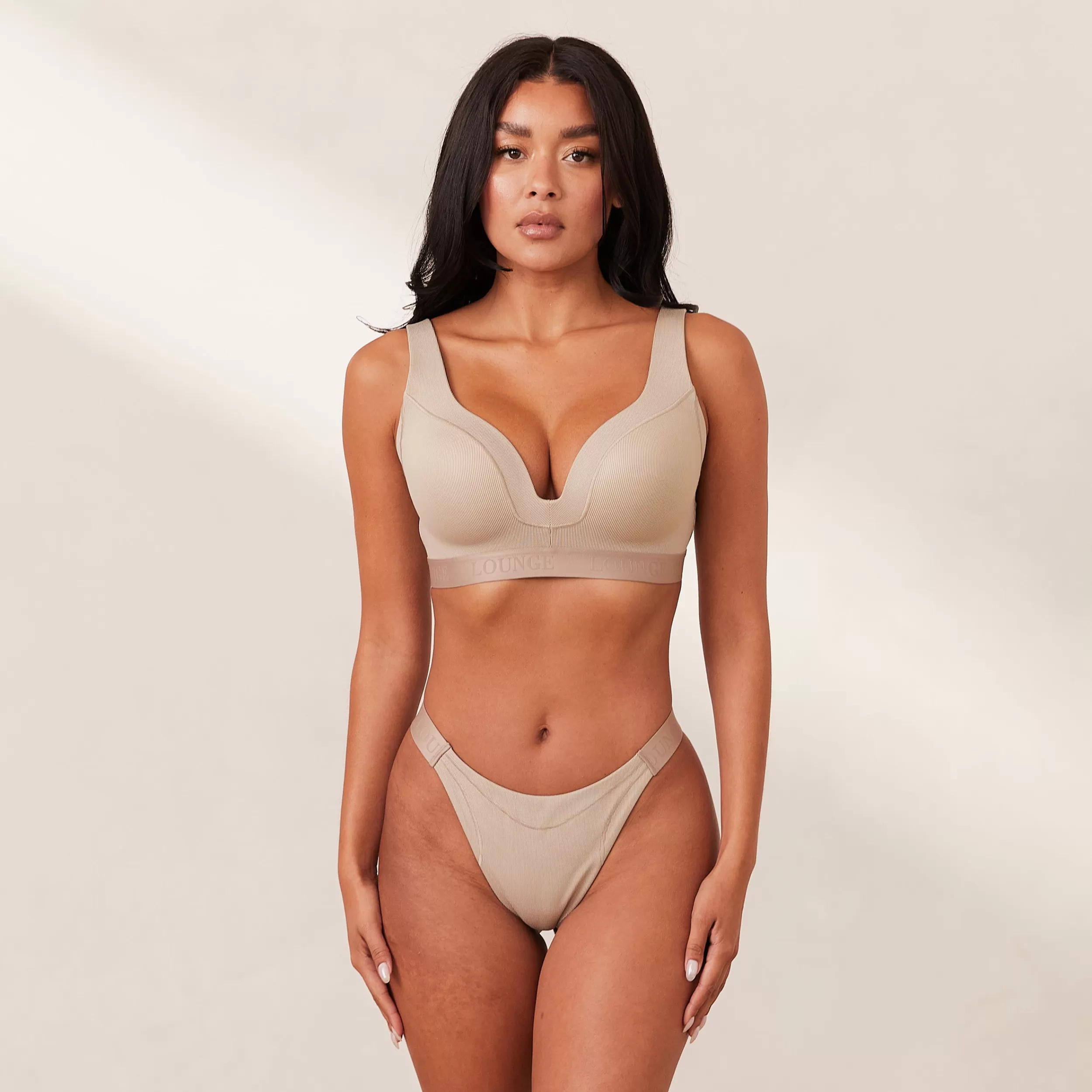 Ribbed Mindful BH und String/Slip Set - ^Lounge Store
