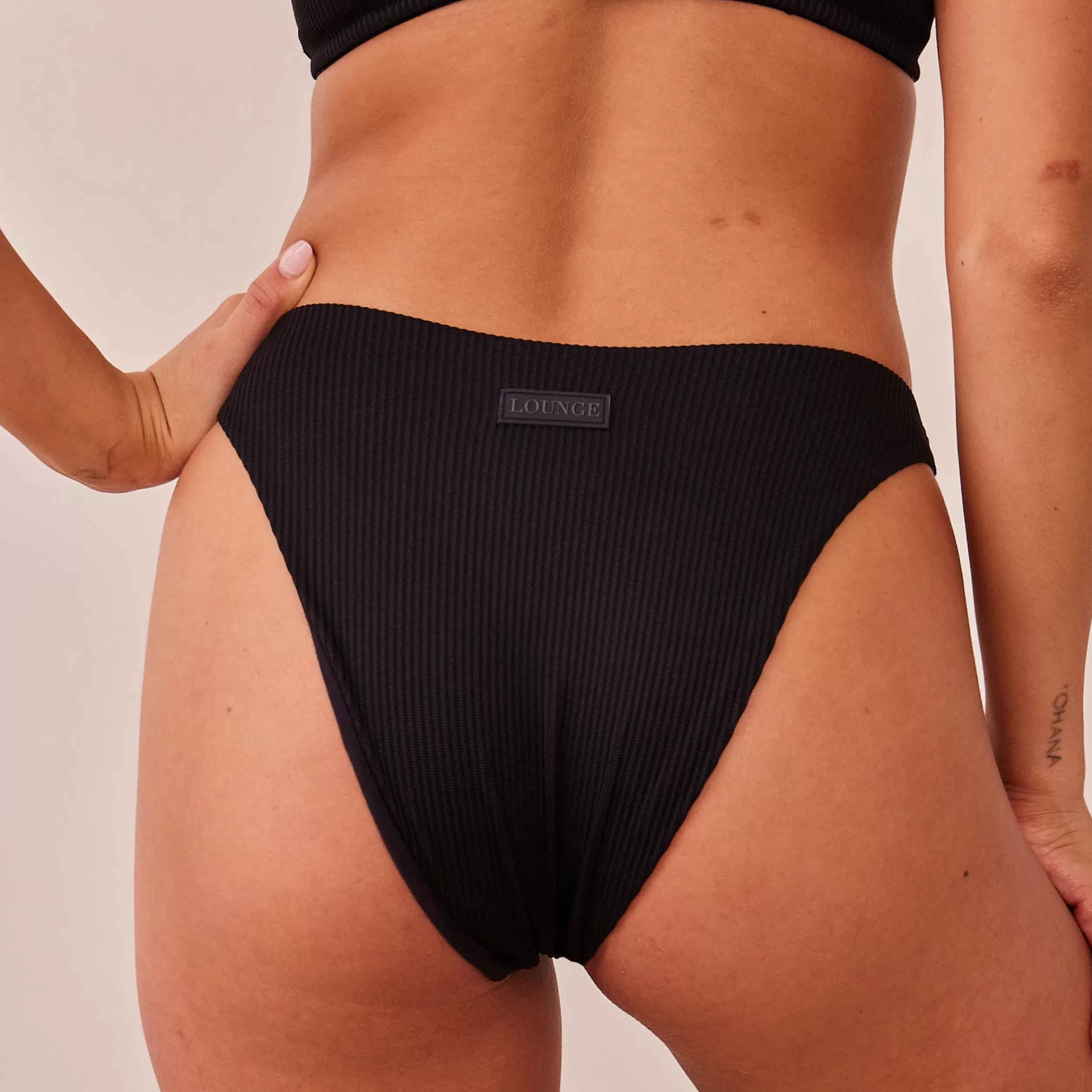 Ribbed Triangle Slip - Zwart^Lounge New