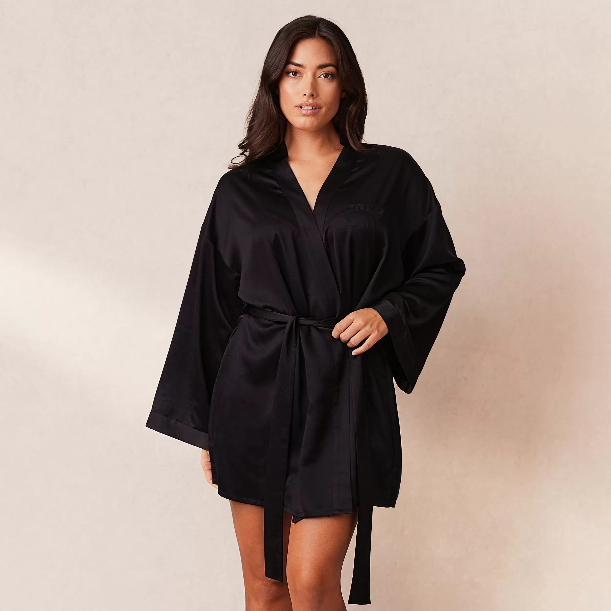 Signature Satin-Morgenmantel - ^Lounge Sale