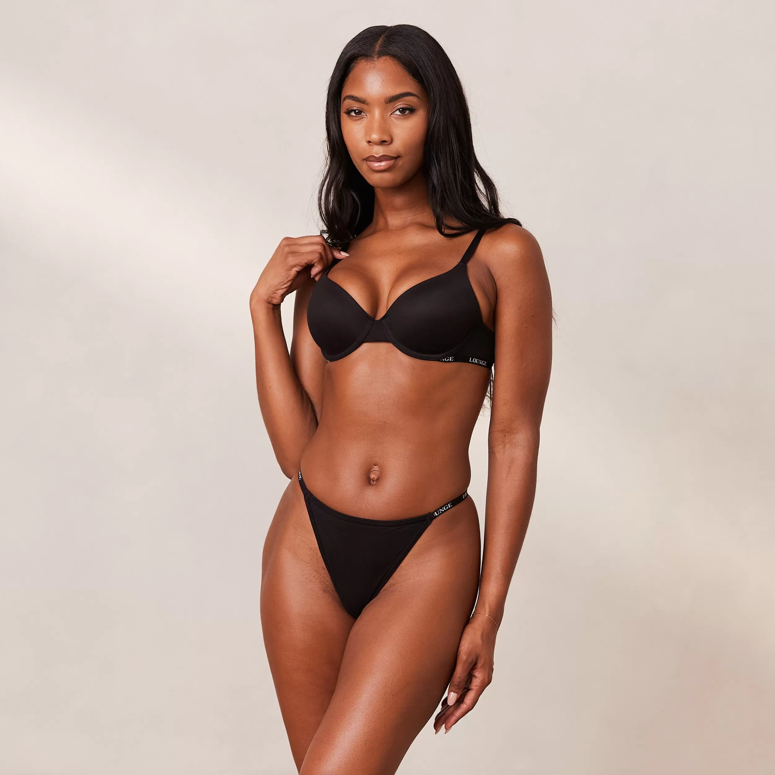 Smooth Classic T-shirt BH und String/Slip Set - ^Lounge Cheap