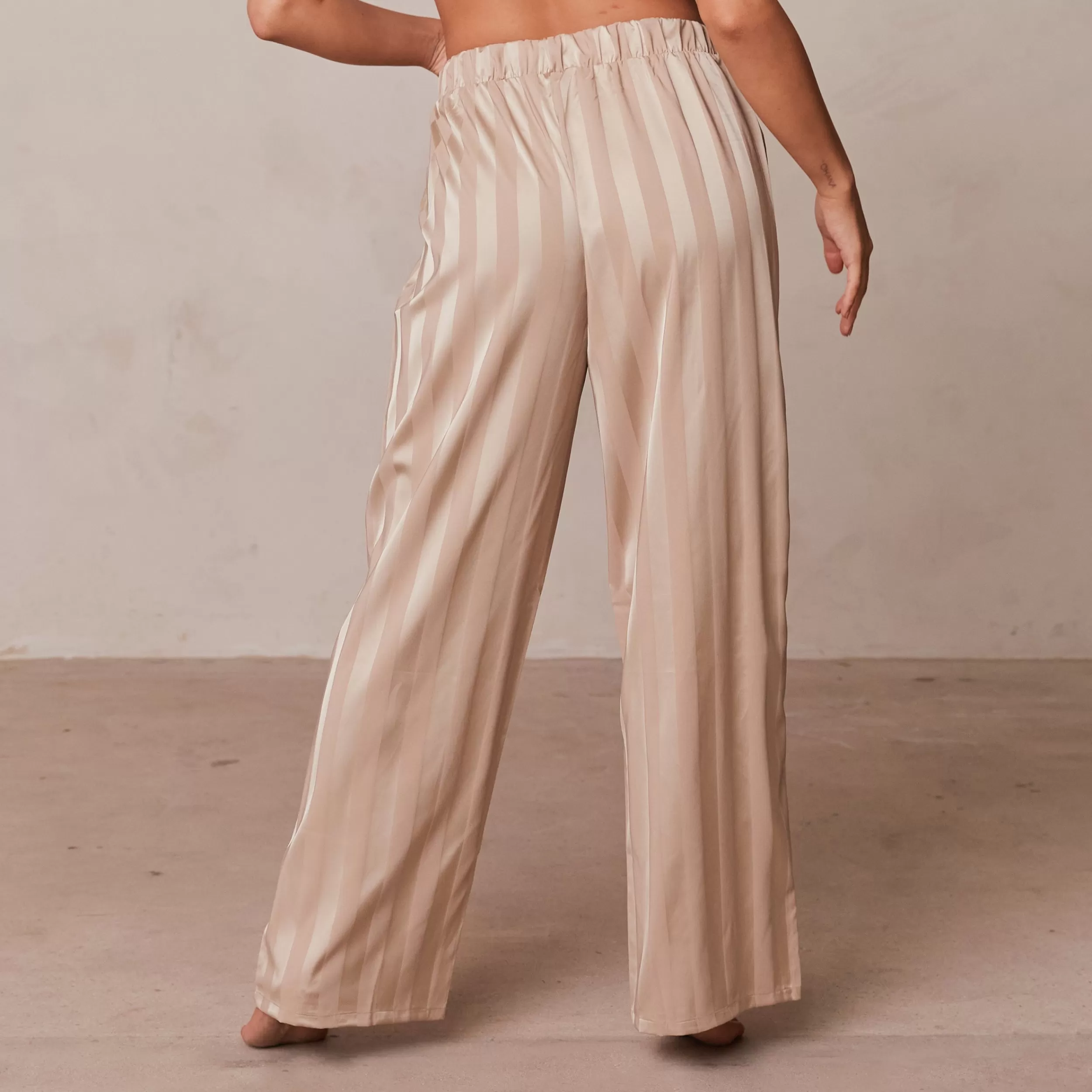 Striped Satin Schlafanzug Hosen - ^Lounge Online